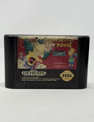 Refurbished Krusty's Super Fun House Sega Genesis Authentic Tested Ships Fast - Image 1 of 4