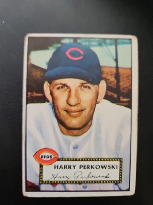 1952 Topps Set-Break #142 Harry Perkowski VG Corner Dings Cincinnati Reds  - Image 1 of 3