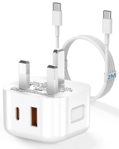 30W Schnell Ladegerät für iPhone 16 15 [MFI zertifiziert] USB C Ladegerät Stecker mit 2M - Bild 1 von 7