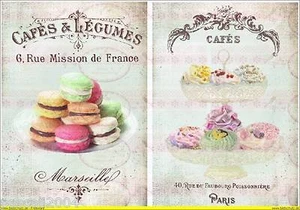  Bügelbilder Vintage Cupcake Kuchen Muffin Paris    NO. 1120 in DIN A4 Antik - Bild 1 von 1