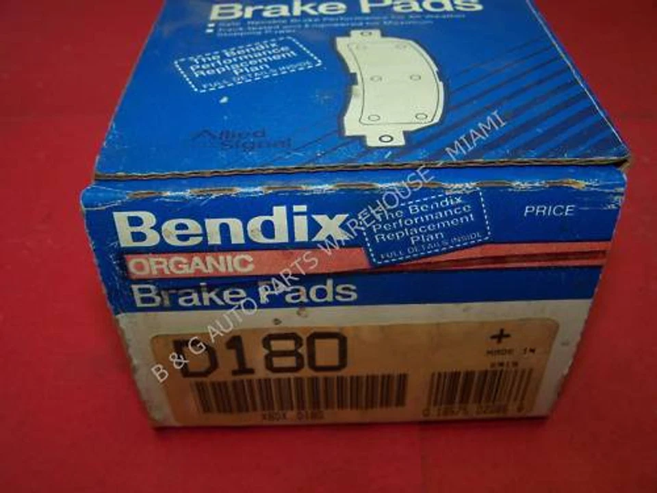 Almohadillas orgánicas delanteras Bendix D180 para Toyota Starlet 1981-84 Tercel 1980-82 Foto 1 de 2