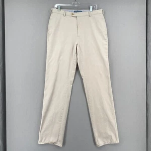 Peter Millar Pima Cotton Chino Pant Mens 34x35 Off White Beige Straight Leg - Picture 1 of 10