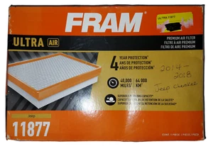 Filtro de aire FRAM 11877 Ultra Premium 40.000 millas para Jeep Cherokee, etc. - Imagen 1 de 1