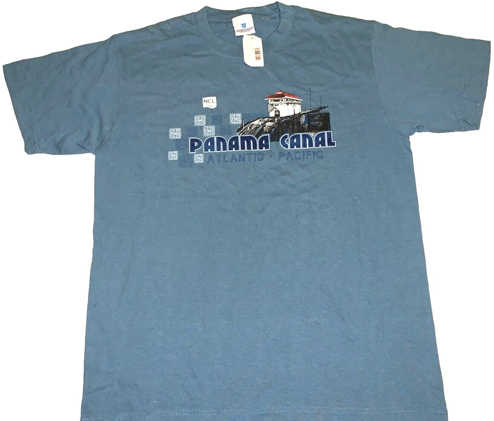 Camiseta Rara De Colección Años 2010 Canal de Panamá Norwegian Cruise Ship Line Nueva Con Etiquetas Pequeña Foto 1 de 1