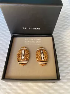 BAUBLEBAR GAME DAY GLAM READY TO THROW DOWN FOOTBALL EARRINGS SPARKLE POST NIB - Picture 1 of 4