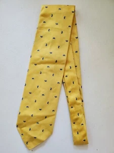 Breuer Paisley 100% Silk Yellow tie 3.8" X 58" Italy. Hand Made.  - Picture 1 of 6