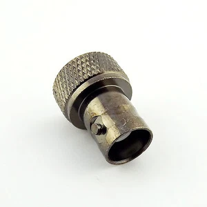 RF Radio Antenna Adapter BNC Female Jack to SMA Male Plug Straight Nickel Black - Picture 1 of 7