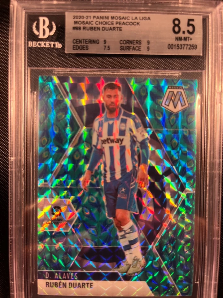 RUBEN DUARTE 2020-21 MOSAIC LA LIGA SOCCER MOSAIC CHOICE PEACOCK #68 BGS 8.5 - Image 1 of 1
