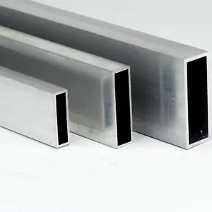 Aluminium Rechteckrohr Alu AlMgSi05 Profil Kantrohr 6060 Hohlrohr Vierkantrohr - Afbeelding 1 van 5