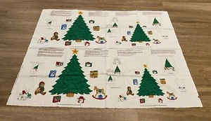 Vintage Fabric Panel Christmas Tree Sweater Wall Hanging Advent Craft Cranston - Picture 1 of 14