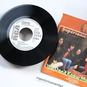 ORIGINAL 1972 WHITE LABEL PROMO THE KINKS SUPERSONIC ROCKET SHIP 7" VINYL 45 EX+ - Picture 1 of 6
