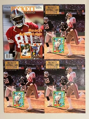 Lot of 4 Beckett Price Guides featuring Jerry Rice Sept 1996 and 3X Oct 1990 - Image 1 of 2