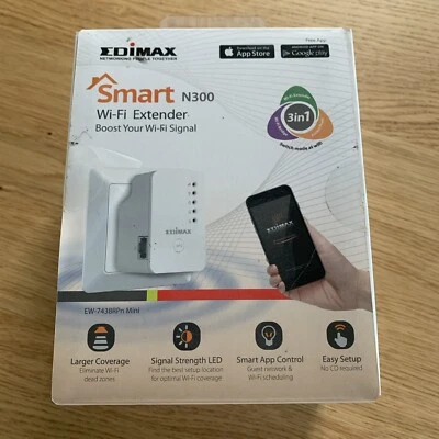 Edimax Router WiFi Range Extender Bridge Access Point EW7438RPn V3.0A - Immagine 1 di 4