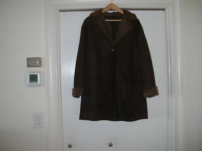 Coach womens sherling suede brown jacket  size small - Изображение 1 из 4