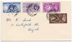 1950 SURREY 8 JUN UPU SET LOCAL REIGATE COVER - NOT FDC - UNIVERSAL POSTAL UNION - Picture 1 of 1