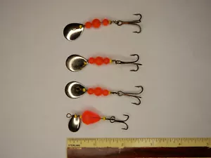 Vintage 1960s Fresh Water Fishing Lures - Set of 4 - Unbranded - Excellent - Picture 1 of 2