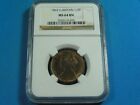 UK Great Britain 1/2 Penny (Half Penny) Bronze Coin 1862, NGC MS64 BN
