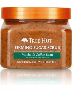 TREE HUT MOCHA & COFFEE BEAN FIRMING SUGAR SCRUB W/CAFFEINE 18 OZ NEW HTF - Picture 1 of 2