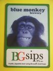 Blue Monkey Brewery Bg Sips Beer Badge Real Ale Pump Clip Front Nottingham