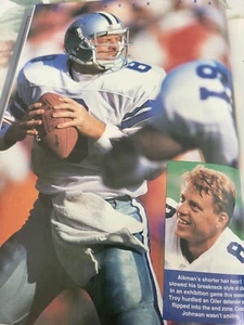 1991 TROY AIKMAN BECKETT Poster 8 BY 10 INCHES DALLAS COWBOYS - Picture 1 of 1