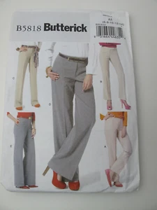 Neu ungeschnitten Butterick Schnittmuster B5818 Größe 6-14 Misses' Hose - Bild 1 von 5