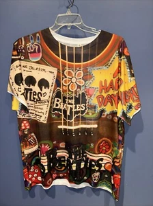 Camiseta grande de manga corta para hombre, The Beatles, estampado integral, vintage sublivie - Imagen 1 de 8