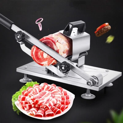 Manual Frozen Meat Slicer Cutter Beef Mutton Sheet Slicing Machine-Meat Slicer - Image 1 of 4