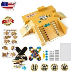 Freestyle Creative Fingerboard Skatepark Kit - 8 rampas y 4 tablas para todas las edades - Imagen 1 de 9
