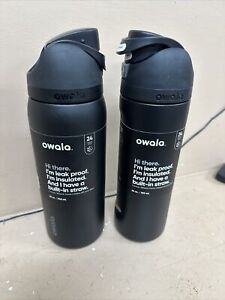 Owala FreeSip Water Bottles 32 oz And 24 oz Stainless Insulated Black Brand New