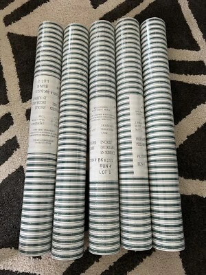 1 rolo de revestimentos de parede têxteis Horizon Revetements Muraux mural listrado verde BC-9 - Imagem 1 de 4