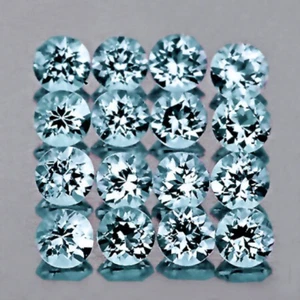 3.00 mm 25 pieces Round AAA Fire Natural Sky Blue Topaz (Flawless-VVS) - Picture 1 of 2