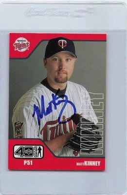 2002 Upper Deck 40 Man #371 Matt Kinney Twins Signed Auto *G8748 - Image 1 of 2