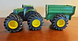 John Deere Monster Treads Tractor w/ Trailer Lights & Sounds Toy - Picture 1 of 17