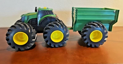 John Deere Monster Treads Tractor w/ Trailer Lights & Sounds Toy - Image 1 of 4