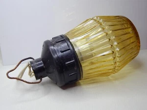 Vintage Soviet Industrial Street Light Bunker Hanging Pendant Lamp USSR НСП03х60 - Picture 1 of 12