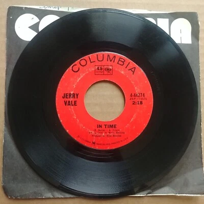 JERRY VALE In Time 45 7" POP VOCAL Record Vinyl Columbia Records 1967 - Image 1 of 2