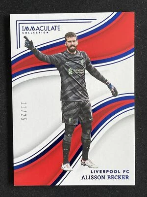 Alisson Becker 2023-24 Panini Immaculate Collection Sapphire /25 #179 - Image 1 of 2