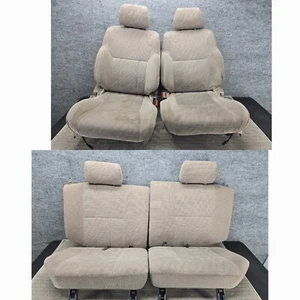 1996-2002 TOYOTA 4RUNNER SEATS FRONT AND REAR SEAT SET CLOTH OEM TAN V11 - Picture 1 of 22