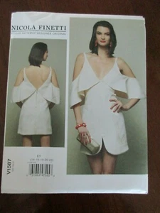 Vestido V1587 Vogue E5 Talla 14-22 Patrón Costura Misses - Imagen 1 de 2