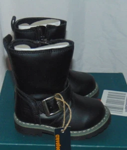 Toddler Boys Size 5 Crevo Tanner Black Motorcycle Boots - Picture 1 of 6