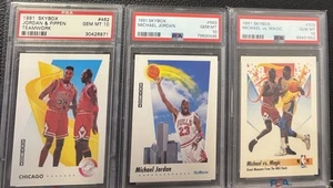 1991 Skybox Michael Jordan PSA 10 Gem Mint Bundle Lot Of 3 - Magic/Pippen - Picture 1 of 2
