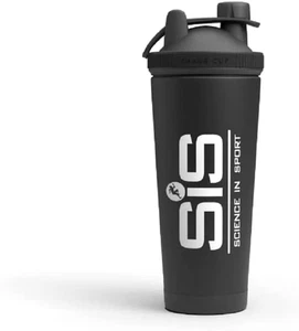 Science in Sport Shaker Proteine in Acciaio 750Ml Nero Opaco - Protein Shaker a  - Foto 1 di 12