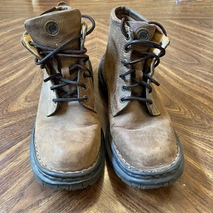 Botines Born para mujer talla 10 cuero marrón con cordones suela gruesa - Imagen 1 de 9