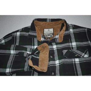 Legendary Whitetails Flannel Buck Camp Shirt Mens Size Large Corduroy Cuffs Neck - Picture 1 of 8