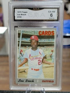 1970 Topps Best Baseball Lou Brock #330 GMA 6 EX-NM FREE SHIPPING!!! - Picture 1 of 2