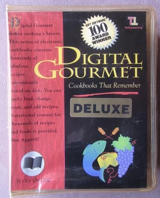 Antigo 1994 Digital Gourmet Deluxe Livro de Receitas Receitas 4 Discos Completo Novo na Caixa MAC - Imagem 1 de 4