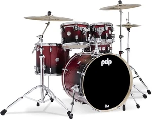 PDP Concept Maple Shell Pack - 5-piece - Red To Black Sparkle Fade - Picture 1 of 6