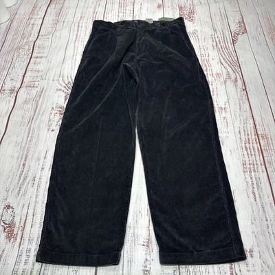Pantalones de pana Eddie Bauer para hombre 34x30 negros calce relajado retro informales nuevos con etiquetas Foto 1 de 4