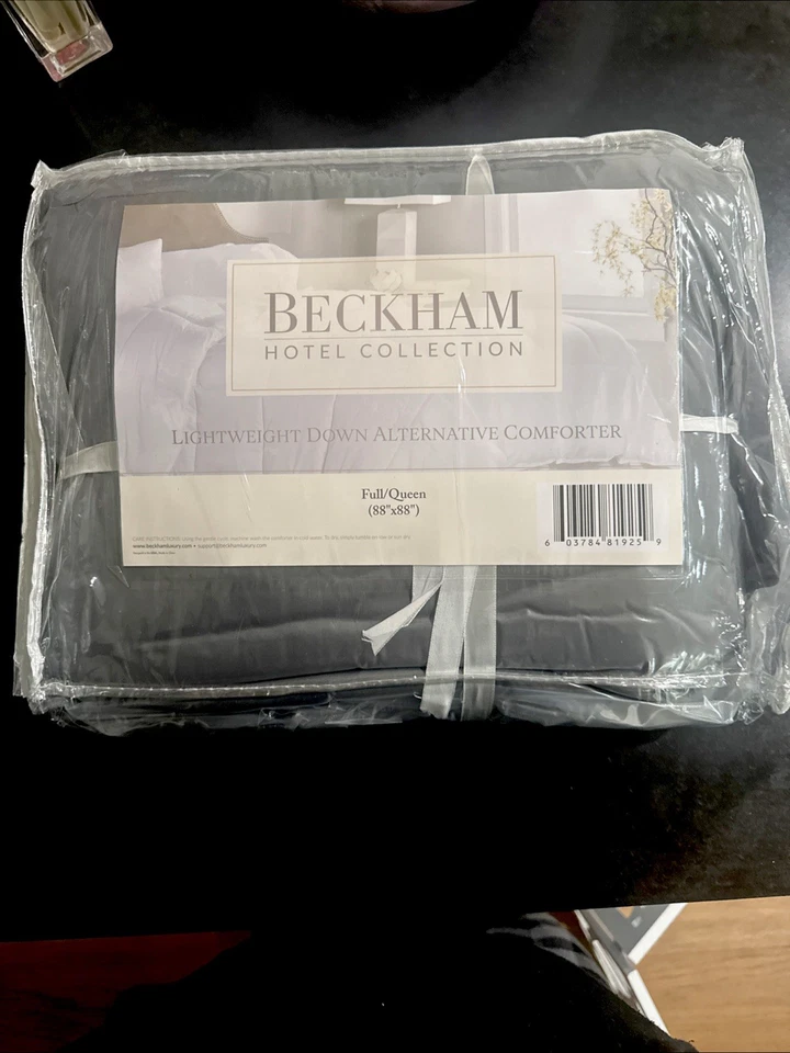 Beckham Hotel Collection Down Alt Comforter  Full/Queen (Gray) NEW PACKAGE - Image 1 of 1