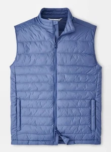 Peter Millar XL All Course Vest Astral Blue Lightweight Quilted Puffer Zip $225 - Picture 1 of 10